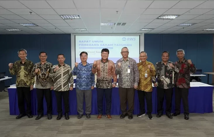 Jajaran Direktur Baru Bank Woori Saudara pada pada RUPST 2025