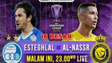 Live dalam tempat iNews: Babak 16 Besar AFC Champion League Elite, Esteghlal vs Al-Nassr