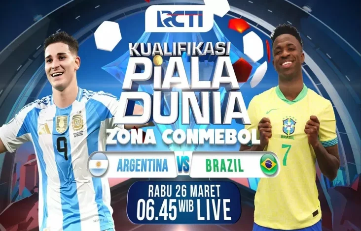 Live pada RCTI, Argentina vs Brasil dalam pada Kualifikasi Piala Planet 2026 Zona CONMEBOL
