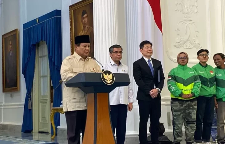Ojol juga Kurir Online Dijamin Dapat THR, Prabowo: Dalam Bentuk Uang Tunai