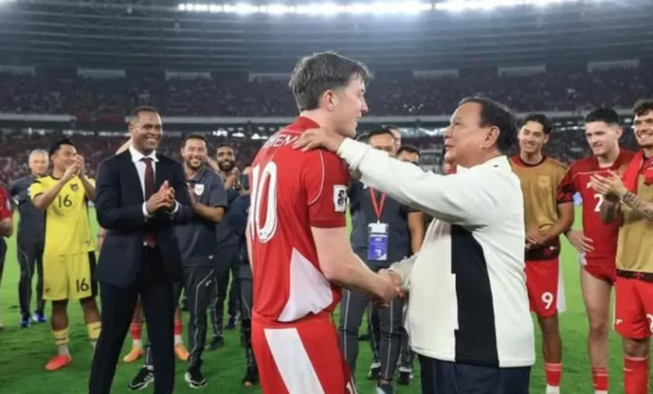 Prabowo Ajak Ole Romeny Ngobrol setelahnya Cetak Gol Kejayaan Timnas Indonesia