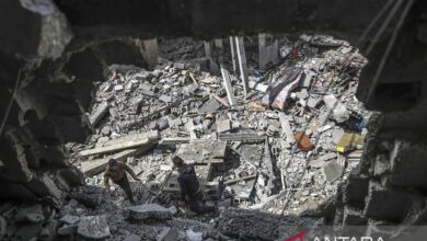 negeri negara Israel hancurkan bangunan unit darurat RS Baptis Al-Ahli Kawasan Wilayah Gaza