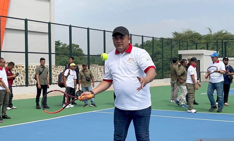 Kepala Daerah Bogor resmikan Lapangan Tenis Kapten Muslihat ke di Pakansari